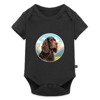 Boykin Épagneul chien race dessin animé Kawaii aquarelle - Body à manches courtes Premium Bébé - noir - Devant