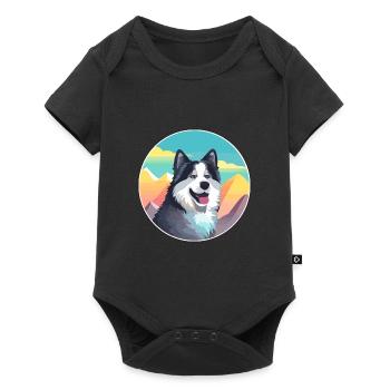 Cao Da Serra De Aires Hunderasse Cartoon Kawaii Wat - Baby Premium Kurzarmbody - Schwarz - Vorne