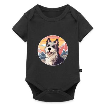 Chien Francais Dog Breed Cartoon Kawaii Watercolor - Baby Premium short-sleeve bodysuit - black - Front