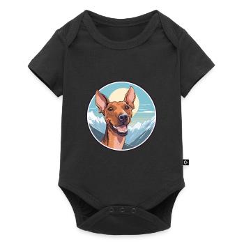 Cirneco Dell Ätna Hunderasse Cartoon Kawaii Waterco - Baby Premium Kurzarmbody - Schwarz - Vorne