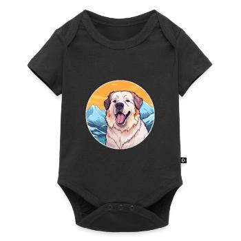 Central Asian Shepherd Dog Breed Cartoon Kawaii Wa - Baby Premium short-sleeve bodysuit - black - Front