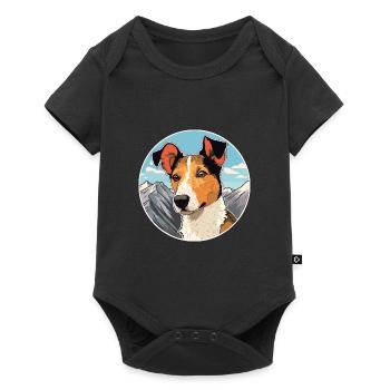 Chilean Fox Terrier Dog Breed Cartoon Kawaii Water - Baby Premium short-sleeve bodysuit - black - Front