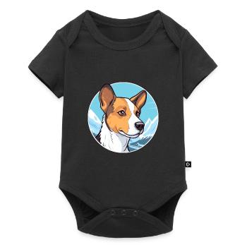 Danois Suédois Farmdog Race Cartoon Kawaii Wa - Body à manches courtes Premium Bébé - noir - Devant