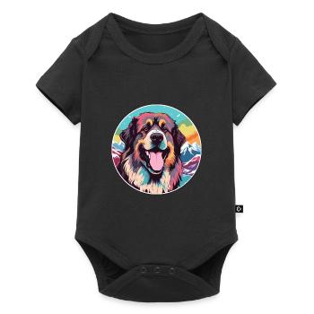 Estrela Mountain Dog race Cartoon Kawaii Watercol - Body à manches courtes Premium Bébé - noir - Devant