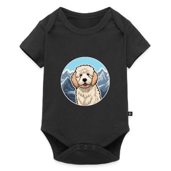Allemand Sheeppoodle chien race Cartoon Kawaii Waterc - Body à manches courtes Premium Bébé - noir - Devant