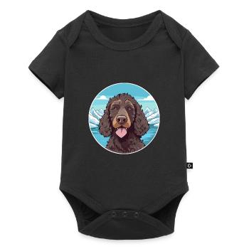 Irish Water Spaniel Dog Breed Cartoon Kawaii Water - Baby Premium short-sleeve bodysuit - black - Front