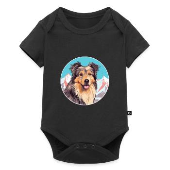 Kuchi Afghan Shepard chien race Cartoon Kawaii Wate - Body à manches courtes Premium Bébé - noir - Devant