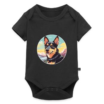 Lancashire Heeler Dog Breed Cartoon Kawaii Waterco - Baby Premium short-sleeve bodysuit - black - Front