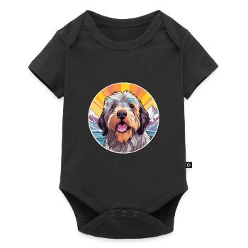 Middle Asian Ovtcharka Dog Breed Cartoon Kawaii Wa - Baby Premium short-sleeve bodysuit - black - Front