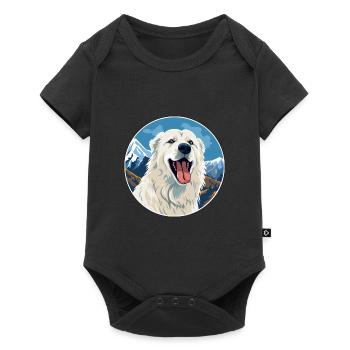 Maremma Sheepdog Dog Breed Cartoon Kawaii Watercol - Baby Premium short-sleeve bodysuit - black - Front