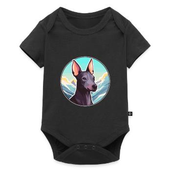 Chien nu péruvien race Cartoon Kawaii Waterco - Body à manches courtes Premium Bébé - noir - Devant
