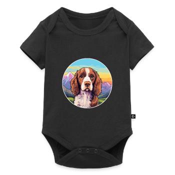Pont Audemer Épagneul Chien Race Cartoon Kawaii Wate - Body à manches courtes Premium Bébé - noir - Devant