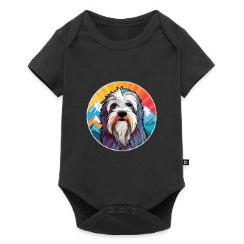 Polish Lowland Sheepdog Dog Breed Cartoon Kawaii W - Baby Premium short-sleeve bodysuit - black - Front