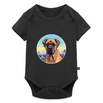 Perro de Presa Canario Hunderasse Cartoon Kawaii Wa - Baby Premium Kurzarmbody - Schwarz - Vorne