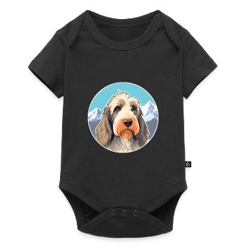 Petit Basset Griffon Vendeen Hunderasse Cartoon Kaw - Baby Premium Kurzarmbody - Schwarz - Vorne