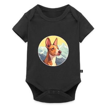 Podenco Ibicenco Dog Breed Cartoon Kawaii Watercol - Baby Premium short-sleeve bodysuit - black - Front