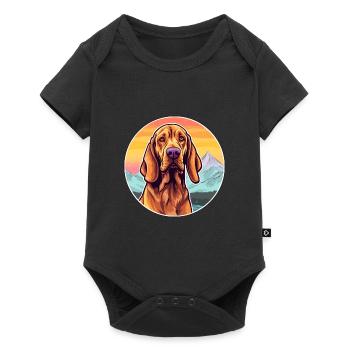 Redbone Coonhound Dog Breed Cartoon Kawaii Waterco - Baby Premium short-sleeve bodysuit - black - Front