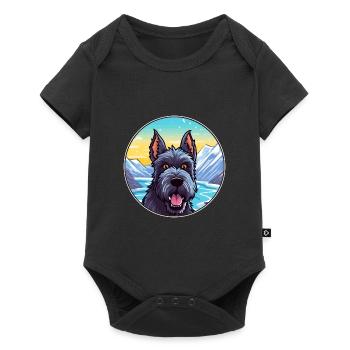 Scottish Terrier Dog Breed Cartoon Kawaii Watercol - Baby Premium short-sleeve bodysuit - black - Front