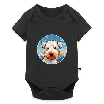 Pumi chien race dessin animé Kawaii aquarelle - Body à manches courtes Premium Bébé - noir - Devant