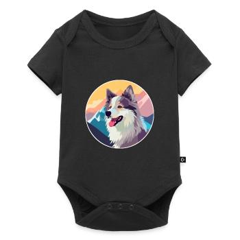 Sabueso Fino Colombiano race de chien dessin animé Kawaii W - Body à manches courtes Premium Bébé - noir - Devant