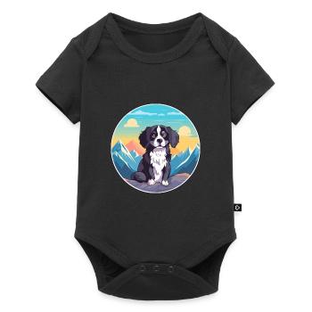 Strellufstover race de chien dessin animé Kawaii aquarelle - Body à manches courtes Premium Bébé - noir - Devant