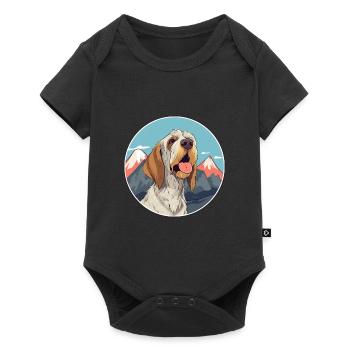 Spinone Italiano race de chien dessin animé kawaii watercol - Body à manches courtes Premium Bébé - noir - Devant