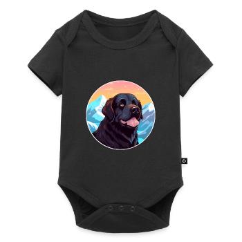 Seskar phoque chien race dessin animé Kawaii aquarelle - Body à manches courtes Premium Bébé - noir - Devant