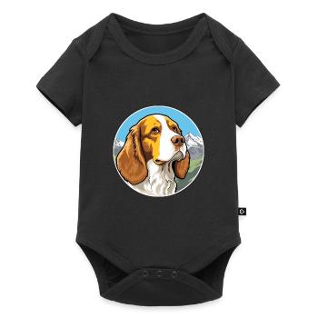 Welsh Springer Spaniel chien race Cartoon Kawaii Wa - Body à manches courtes Premium Bébé - noir - Devant