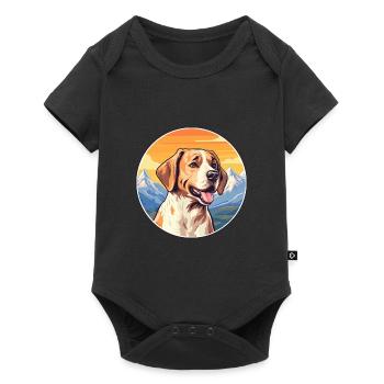 Tosa chien race dessin animé Kawaii aquarelle - Body à manches courtes Premium Bébé - noir - Devant