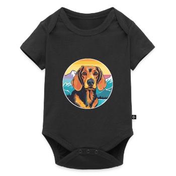 Westphalie Dachsbracke chien race Cartoon Kawaii W - Body à manches courtes Premium Bébé - noir - Devant