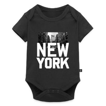 New York, Grosse Pomme, États-Unis, États-Unis - Body à manches courtes Premium Bébé - noir - Devant