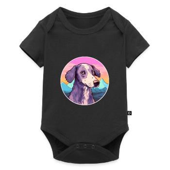 Rat andalou chasse chien race dessin animé kawaii wa - Body à manches courtes Premium Bébé - noir - Devant
