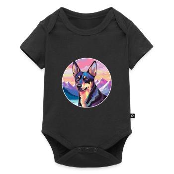 Australian Kelpie Dog Breed Cartoon Kawaii Waterco - Baby Premium short-sleeve bodysuit - black - Front