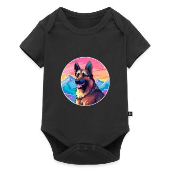 Belgian Shepherd Malinois Dog Breed Cartoon Kawaii - Baby Premium short-sleeve bodysuit - black - Front