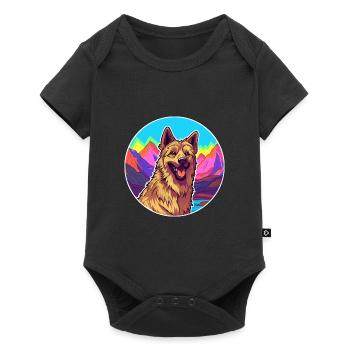 Belgian Shepherd Laekenois Dog Breed Cartoon Kawai - Baby Premium short-sleeve bodysuit - black - Front