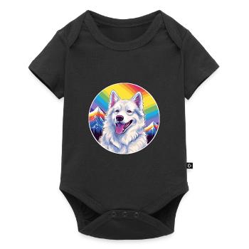 Berger Blanc Suisse Dog Breed Cartoon Kawaii Water - Baby Premium short-sleeve bodysuit - black - Front
