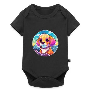 Briquet Griffon Vendéen Chien Race Cartoon Kawaii W - Body à manches courtes Premium Bébé - noir - Devant