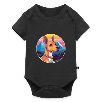 Cirneco Dell Ätna Hunderasse Cartoon Kawaii Waterco - Baby Premium Kurzarmbody - Schwarz - Vorne