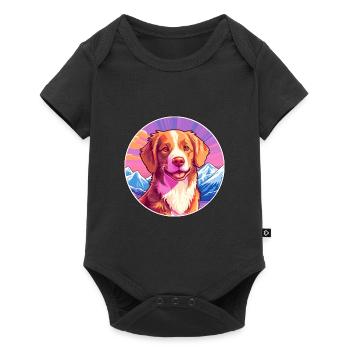Nouvelle-Écosse Duck Tolling Retriever Race de chien Carto - Body à manches courtes Premium Bébé - noir - Devant