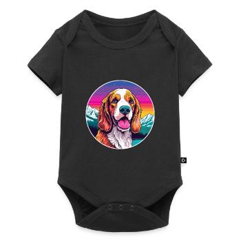 Welsh Springer Spaniel chien race Cartoon Kawaii Wa - Body à manches courtes Premium Bébé - noir - Devant