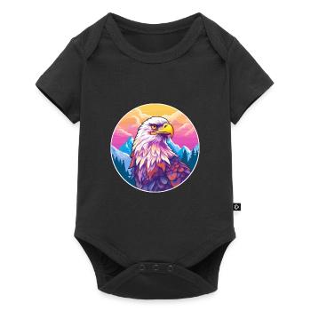 Falcon Watercolor Cartoon Kawaii Pet Animal Colorf - Baby Premium short-sleeve bodysuit - black - Front