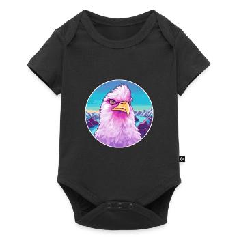 Chicken Watercolor Cartoon Kawaii Pet Animal Color - Baby Premium short-sleeve bodysuit - black - Front