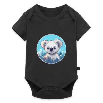 Koala Watercolor Cartoon Kawaii Pet Animal Colorfu - Baby Premium short-sleeve bodysuit - black - Front