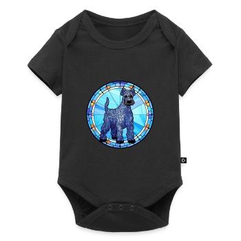 Kerry Blue Terrier Dog Breed Stained Glass Colorfu - Baby Premium short-sleeve bodysuit - black - Front