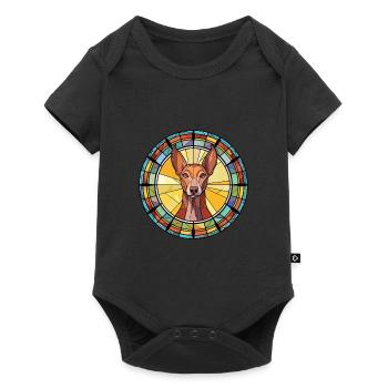 Pharaoh Hound Dog Breed Stained Glass Colorful Wat - Baby Premium short-sleeve bodysuit - black - Front