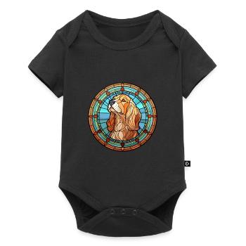 Strellufstover Dog Breed Stained Glass Colorful Wa - Baby Premium short-sleeve bodysuit - black - Front