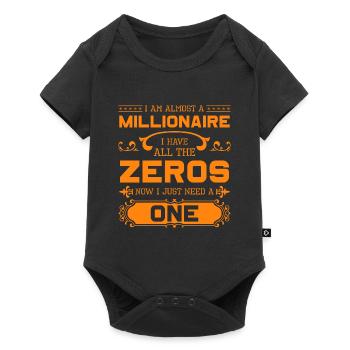 Money Gift Entrepreneur - Baby Premium short-sleeve bodysuit - black - Front