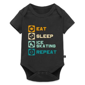 Ice Skater Winter Rink - Baby Premium short-sleeve bodysuit - black - Front