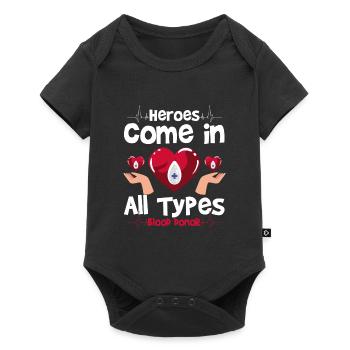 Blood donors live together - Baby Premium short-sleeve bodysuit - black - Front