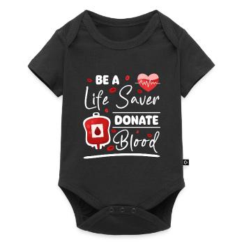 Blood Donor Blood Type - Baby Premium short-sleeve bodysuit - black - Front